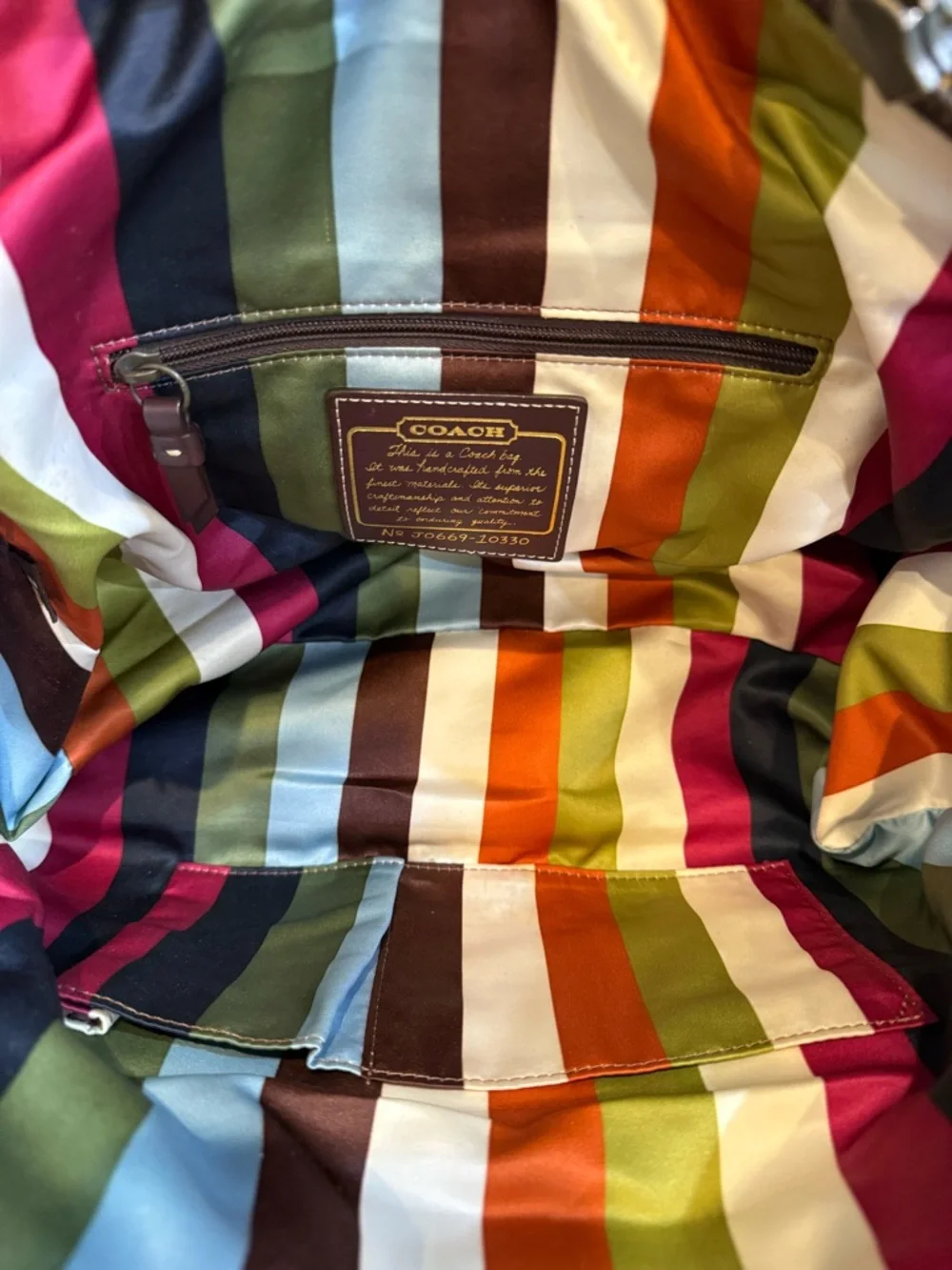 VINTAGE RARE Coach Mandy Courier Satchel 65th Anniversary Legacy Whiskey 10330 - Picture 6 of 10